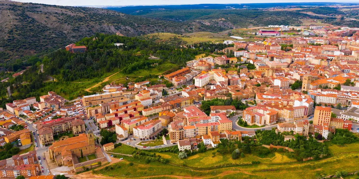 Vista aérea del casco urbano de Soria