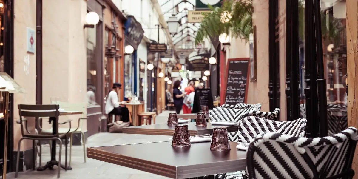 Histórico Passage des Panoramas en París, Francia