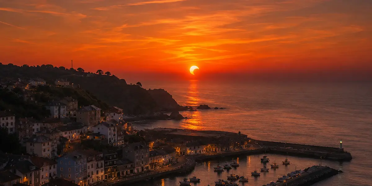 Eclipse solar 2026 Luarca, Asturias Agosto
