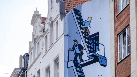 Mural de Tintín en Bruselas
