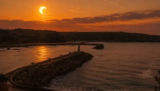 Eclipse en Luarca