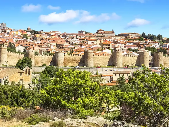 Vista aérea de la ciudad de Ávila - Excursión a Ávila y Salamanca desde Madrid - Buendía
