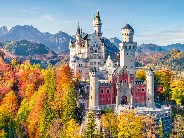 Vistas aéreas del Castillo Neuschwanstein - Excursión al Castillo Neuschwanstein y Linderhof - Actividades y Excursiones en Múnich - Buendía