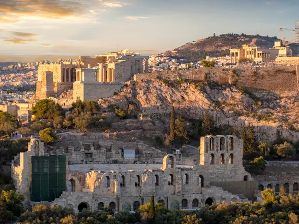 Panorámica de la Acrópolis con Atenas al fondo - Visita a la Acrópolis y el Partenón sin colas - Excursiones y Actividades en Atenas - Buendía