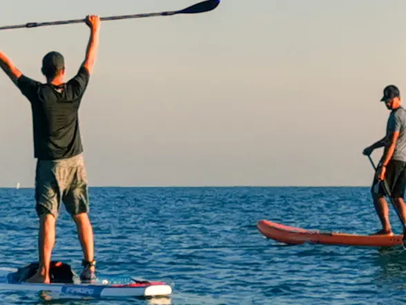Clase grupal de Paddle Surf en Caleta de Fuste