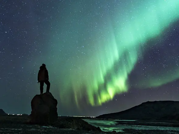 Tour de la Aurora Boreal con chocolate caliente, dulces y fotos