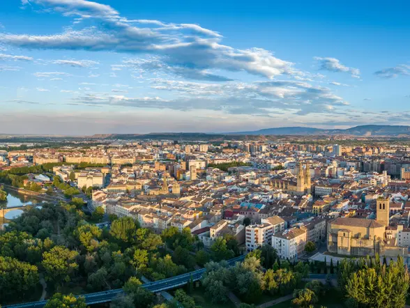 Panorámica de Logroño, ciudad histórica de La Rioja
