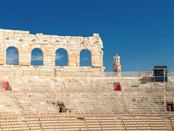 Detalle del interior del Arena de Verona, uno de los mejores conservados del mundo.