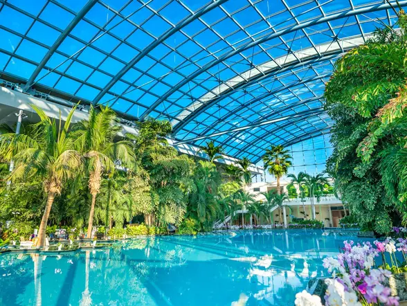 Interior de las termas de Bucarest, el complejo recreativo y del bienestar más grande de la capital rumana.