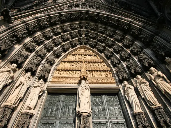 Detalle de la Catedral de Colonia, el edificio religioso más importante de la ciudad.