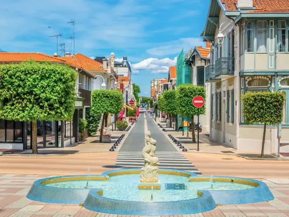 El centro de Arcachón, un rincón francés con un encanto especial.