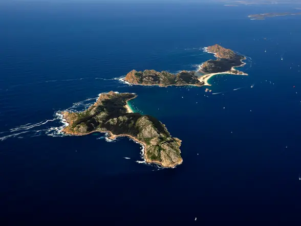 Imagen aérea de la Isla de Ons