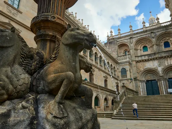 Fuente de los Caballos en Santiago de Compostela
