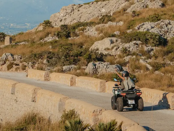 Paisajes de mallorca que se recorrerán desde Alcudia en quad.