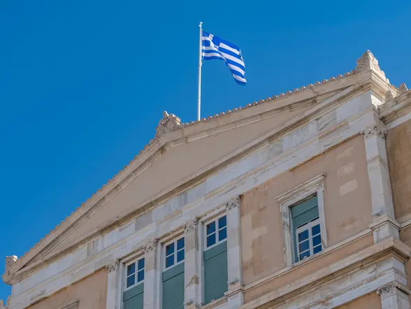 Plano principal del Parlamento Helénico en Atenas