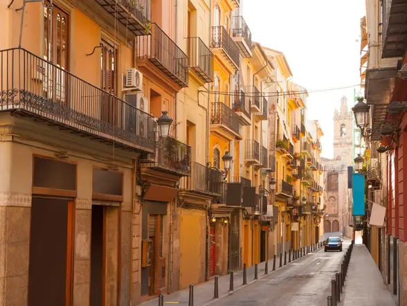 Casco viejo de la ciudad mediterránea de Valencia