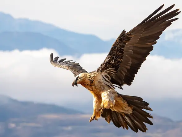 Quebrantahuesos sobrevolando los Picos de Europa