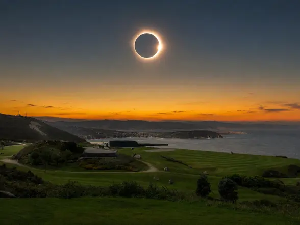 Eclipse 2026 Monte San Pedro, A Coruña, Galicia, España