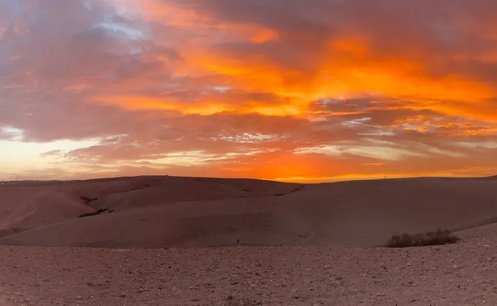 Cena y paseo en camello por el desierto de Agafay - buendía