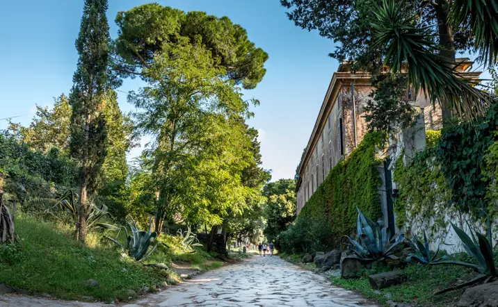 Vista panorámica del centro histórico de Roma con arquitectura clásica y monumentos emblemáticos bajo cielo despejado.
