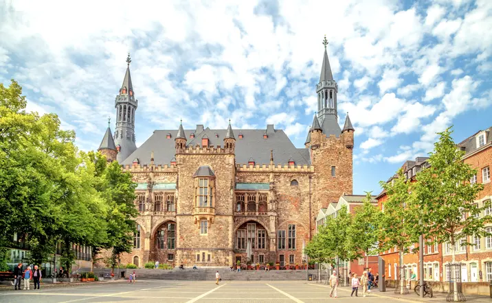 Ayuntamiento de Aachen, parte del tour guiado.