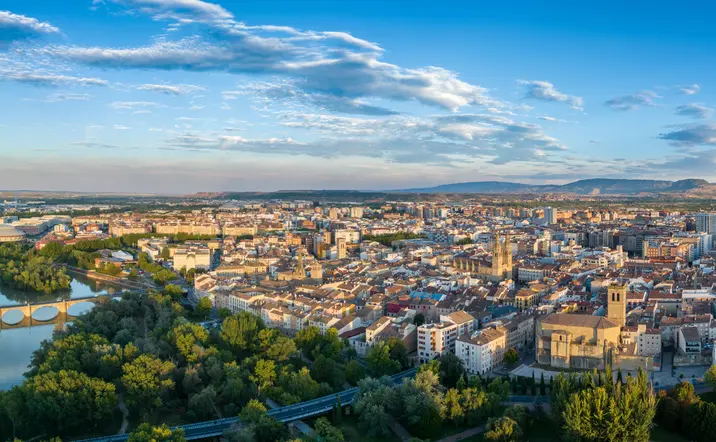 Panorámica de Logroño, ciudad histórica de La Rioja