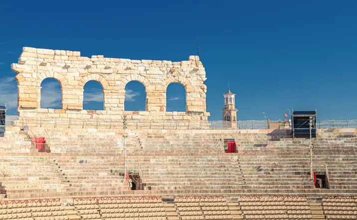 Detalle del interior del Arena de Verona, uno de los mejores conservados del mundo.