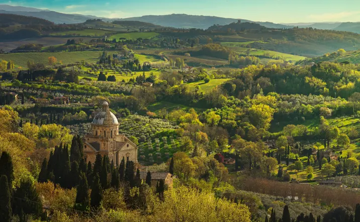 Los bosques y viñedos del entorno de Montepulciano enamoran a todos los turistas.