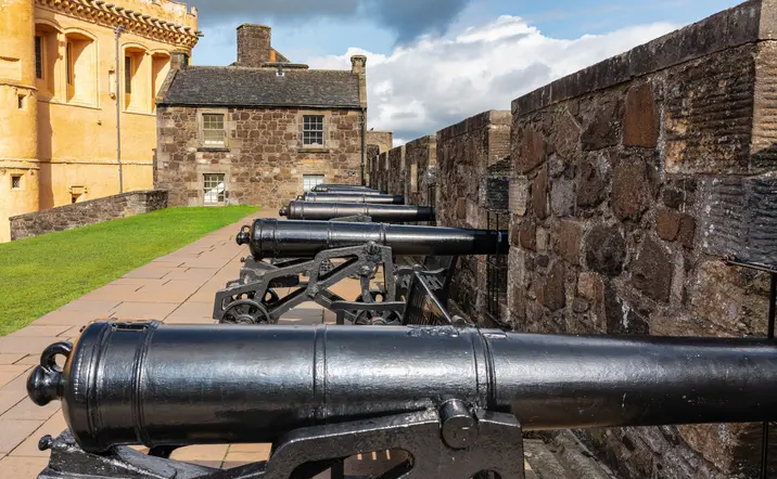 Cañones en el castillo fortaleza de Stirling