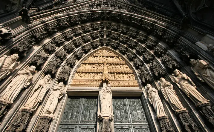 Detalle de la Catedral de Colonia, el edificio religioso más importante de la ciudad.