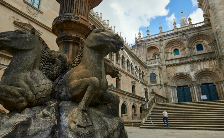 Fuente de los Caballos en Santiago de Compostela