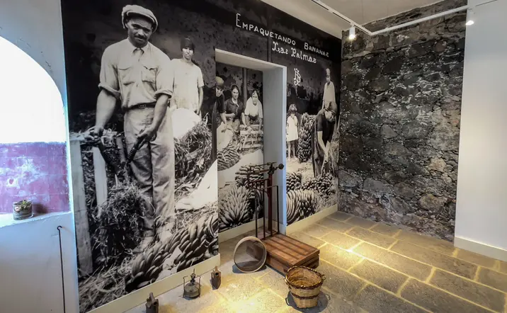 Zona interior del Museo del Plátano en Arucas, Gran Canaria