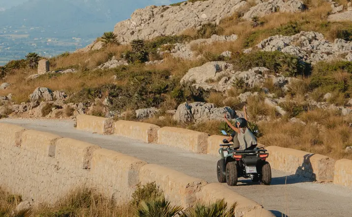 Paisajes de mallorca que se recorrerán desde Alcudia en quad.