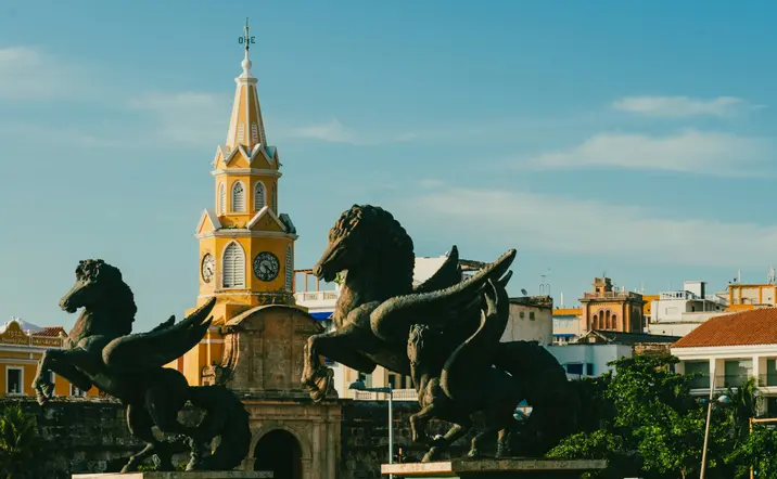 Plaza de los Pegasos en Cartagena de Indias, Colombia