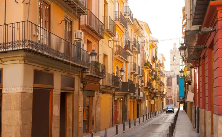 Casco viejo de la ciudad mediterránea de Valencia